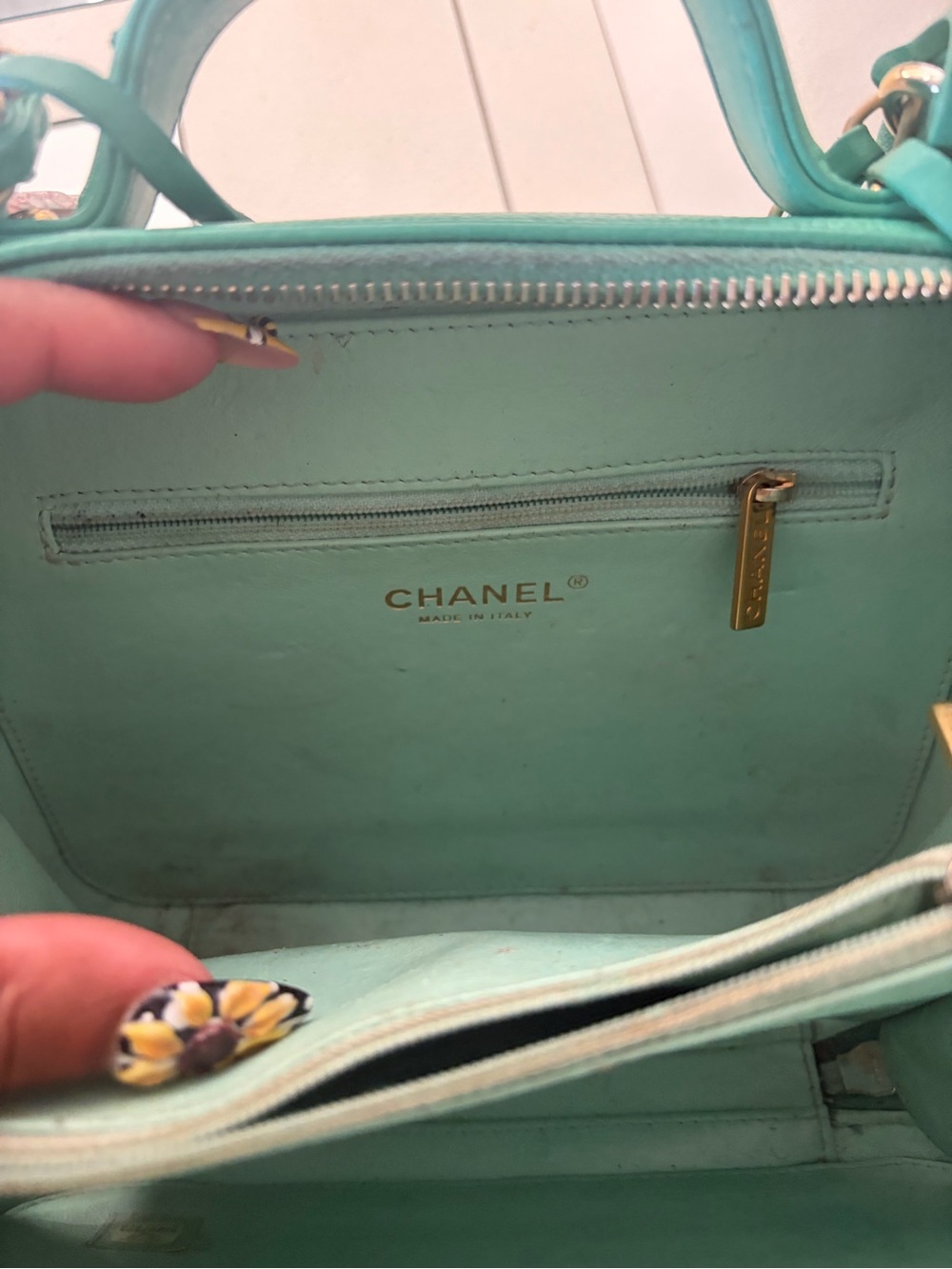 CHANEL GREEN CAVIAR CC FILIGREE MEDIUM VANITY CASE CROSSBODY BAG - Picture 11 of 13
